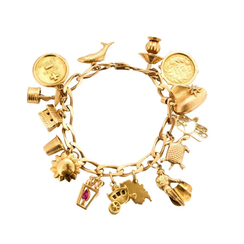 Bracelet en or jaune à pampilles sold by 58 Facettes