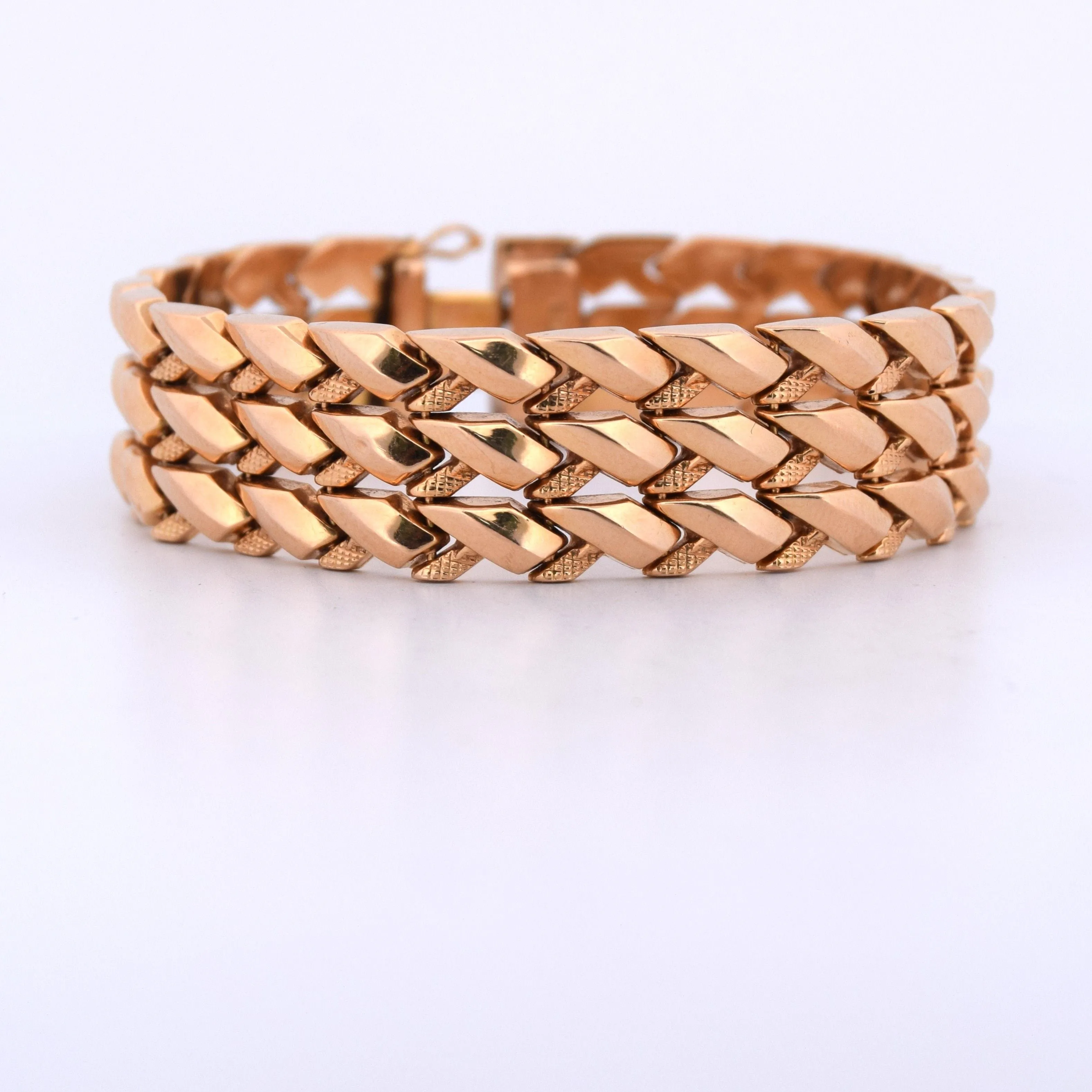 BRACELET VINTAGE EN OR ROSE 18 KT sold by 58 Facettes product image thumbnail 4