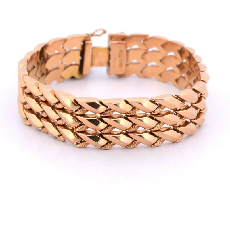 BRACELET VINTAGE EN OR ROSE 18 KT sold by 58 Facettes