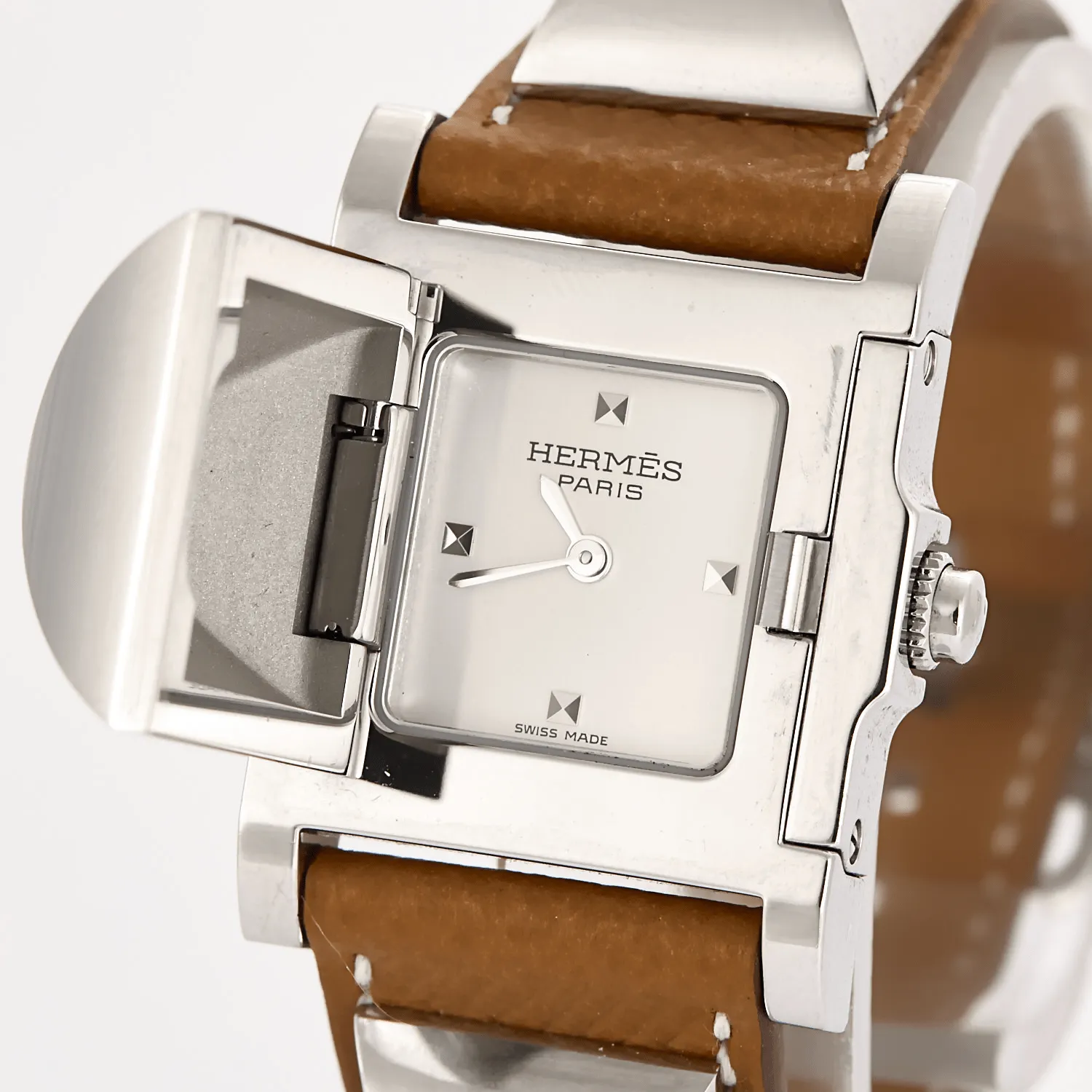 HERMÈS - MEDOR - Montre en acier à mouvement quartz sold by 58 Facettes product image thumbnail 4