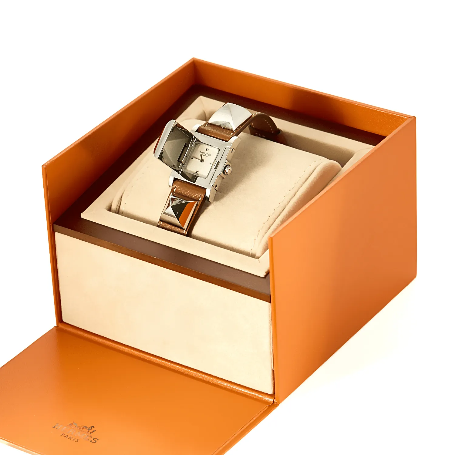 HERMÈS - MEDOR - Montre en acier à mouvement quartz sold by 58 Facettes product image thumbnail 3