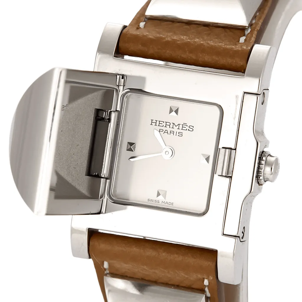 HERMÈS - MEDOR - Montre en acier à mouvement quartz sold by 58 Facettes