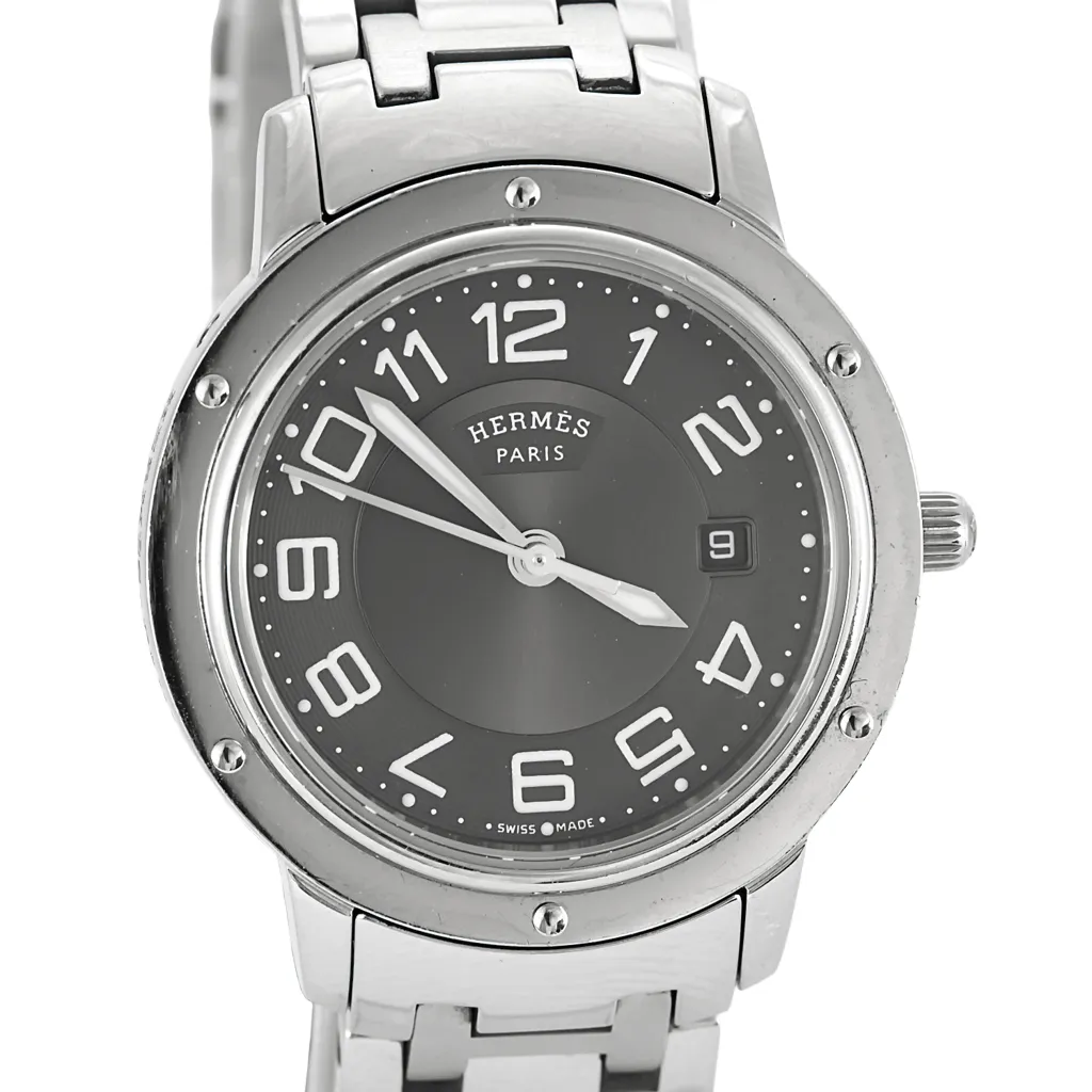 HERMÈS - CPI.210 - Montre en acier à mouvement quartz sold by 58 Facettes