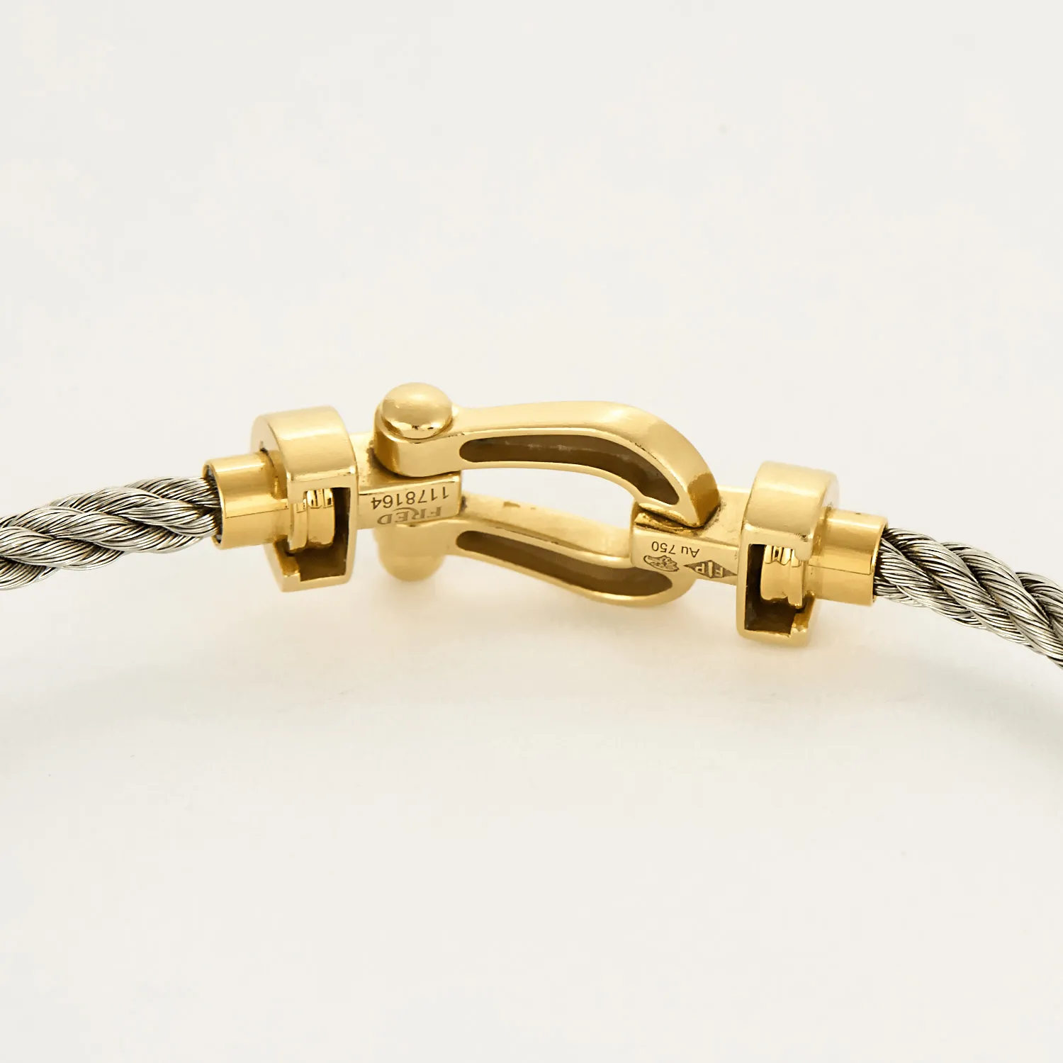 FRED - Force 10 - Bracelet en or jaune et cordon en acier sold by 58 Facettes product image thumbnail 3