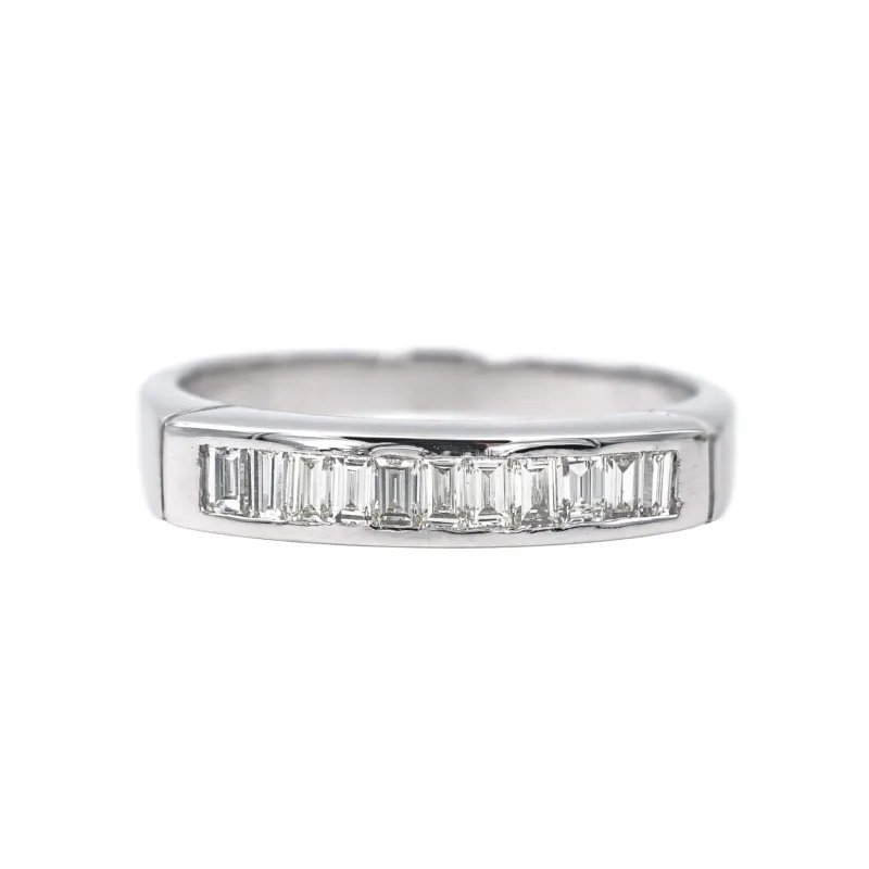 Bague Demi alliance Or blanc Diamant sold by 58 Facettes