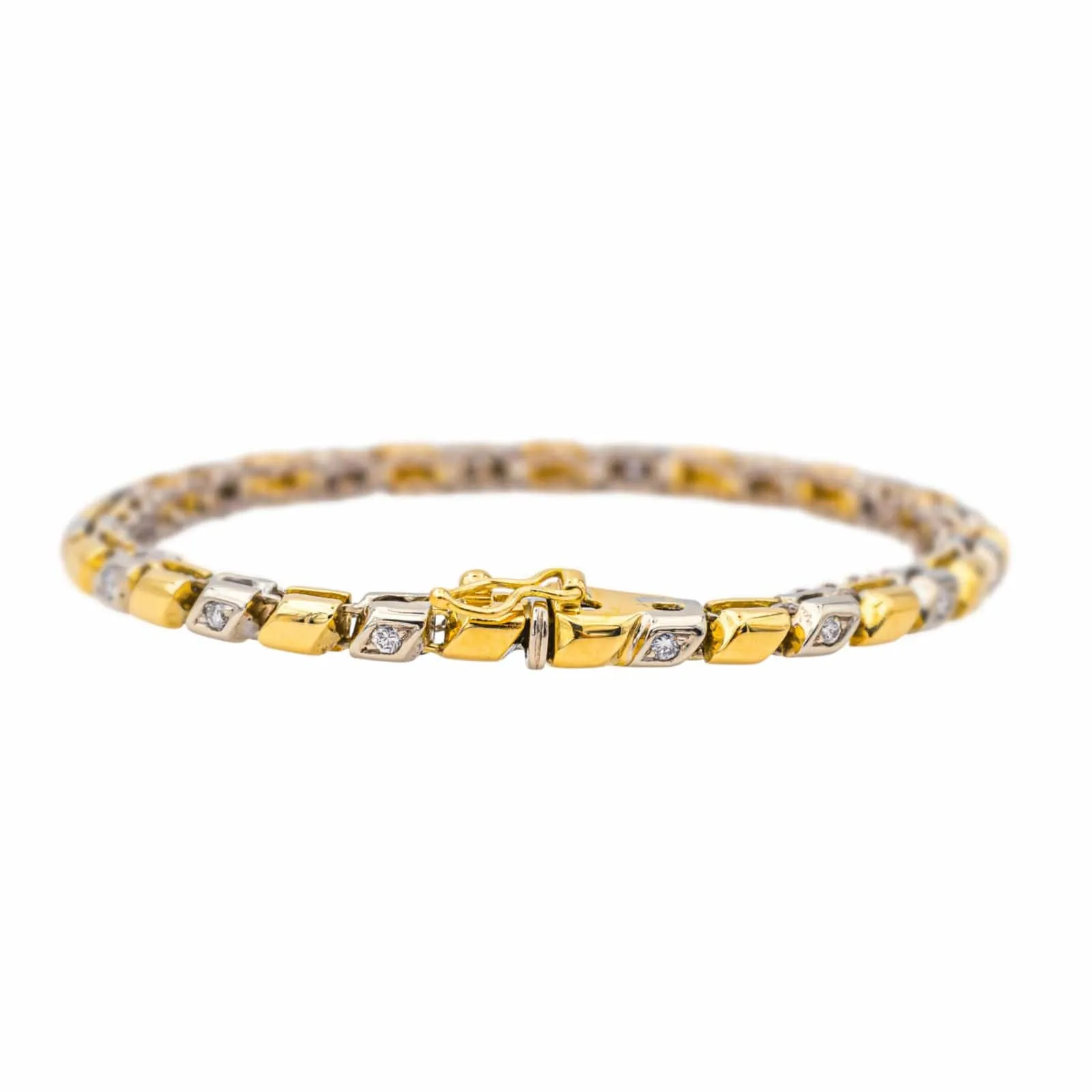 Bracelet Or jaune, Or blanc Diamant sold by 58 Facettes product image thumbnail 4