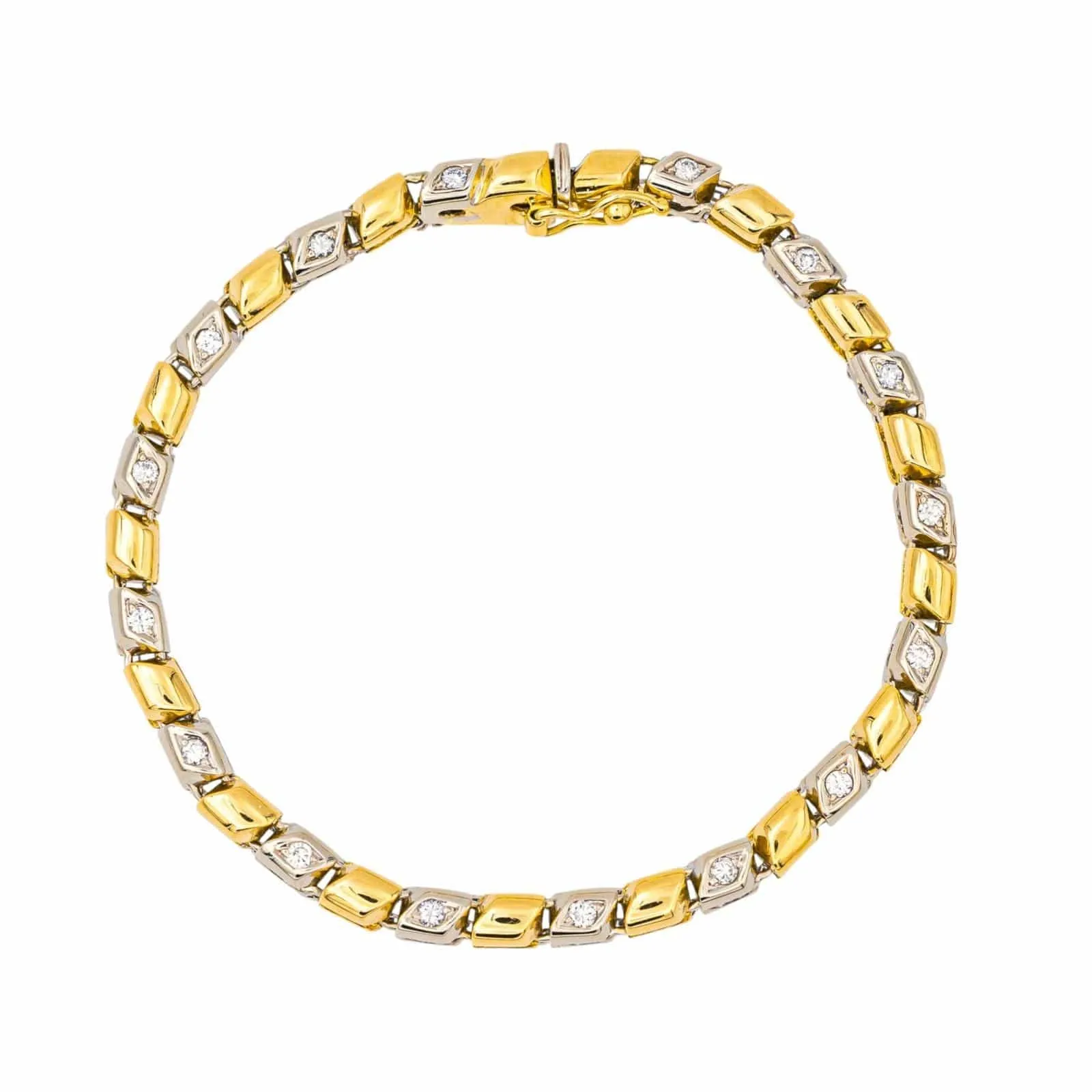 Bracelet Or jaune, Or blanc Diamant sold by 58 Facettes