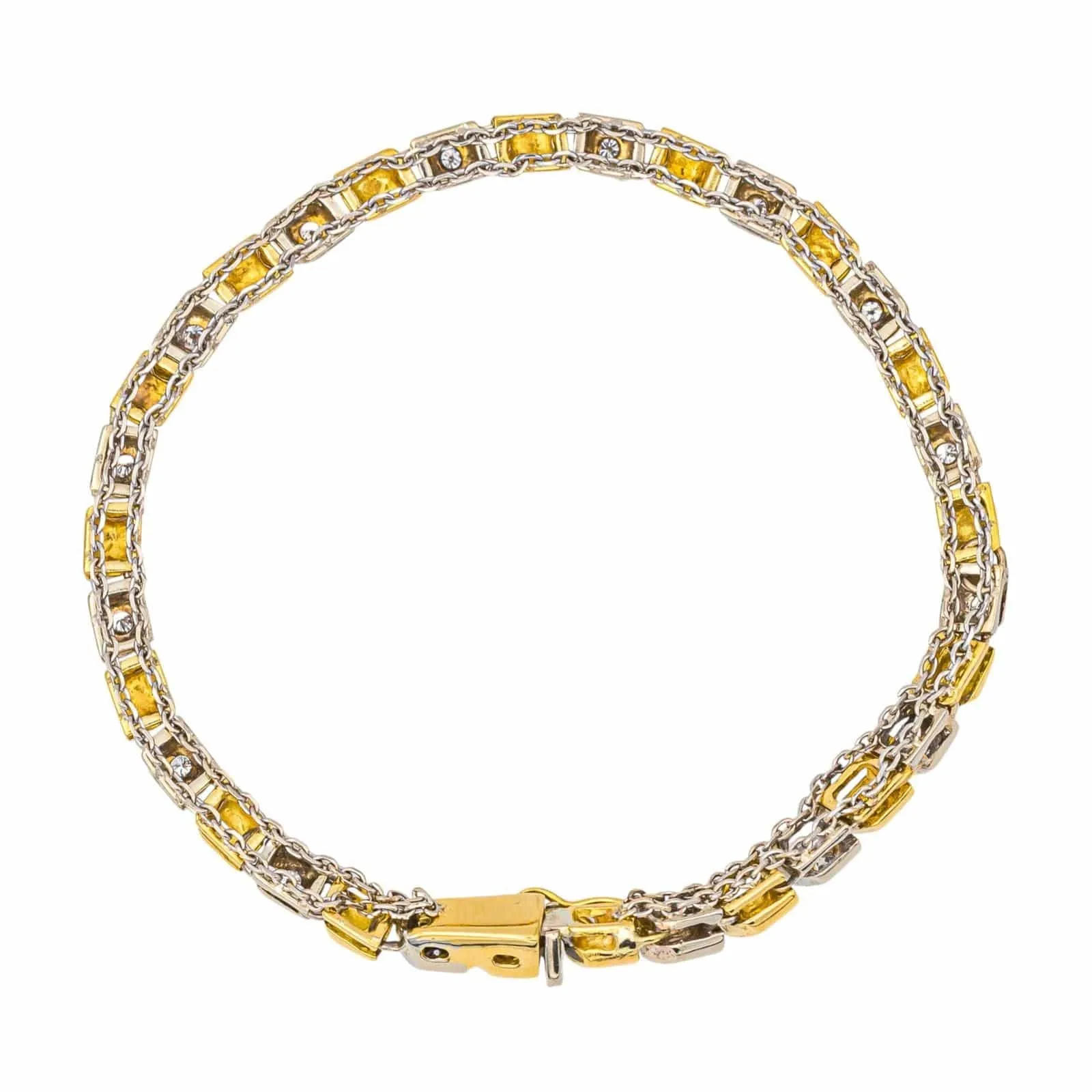 Bracelet Or jaune, Or blanc Diamant sold by 58 Facettes product image thumbnail 5