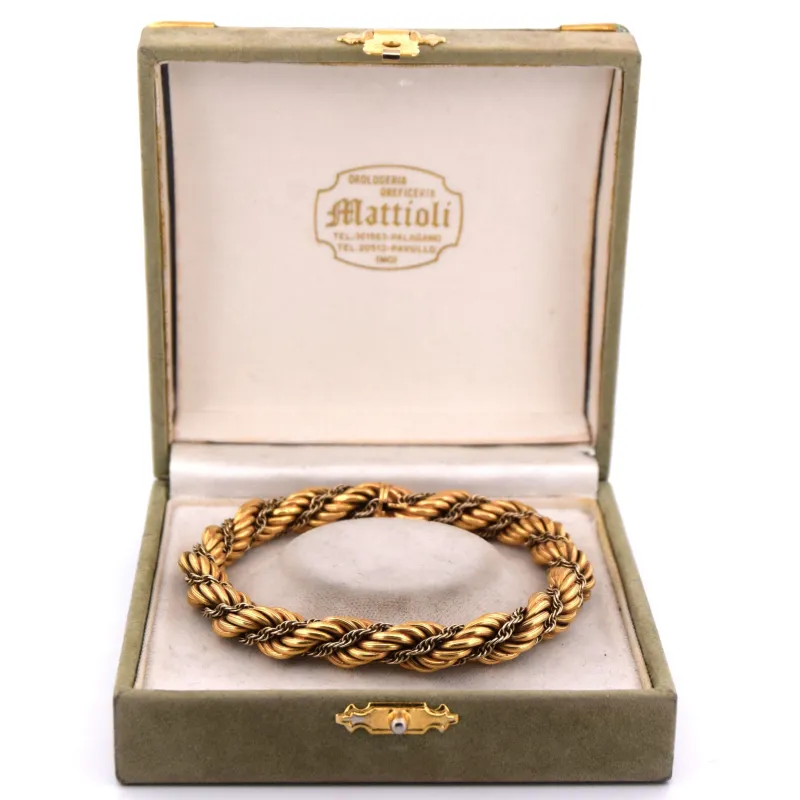 BRACELET VINTAGE EN OR JAUNE 18 KT sold by 58 Facettes