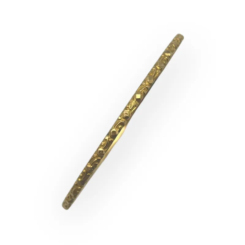 Bracelet jonc or jaune à motif sold by 58 Facettes