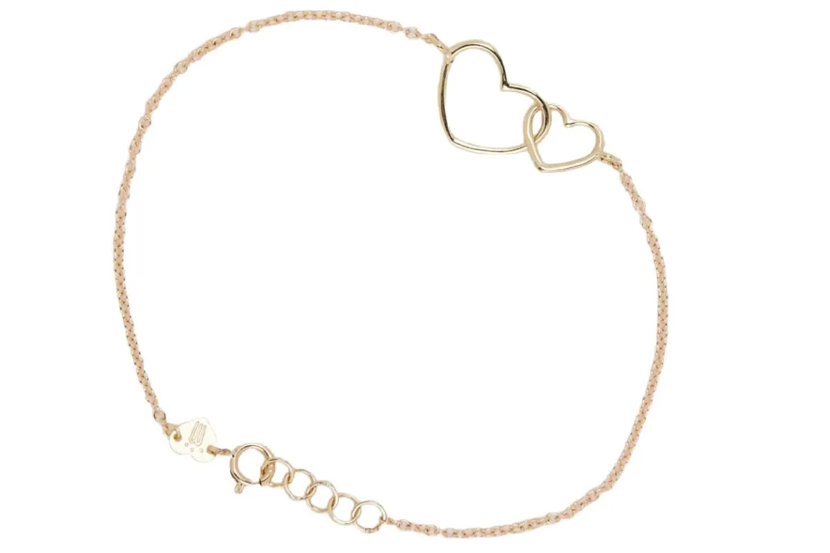 Bracelet Coeurs en Or Jaune - 18 CM sold by 58 Facettes