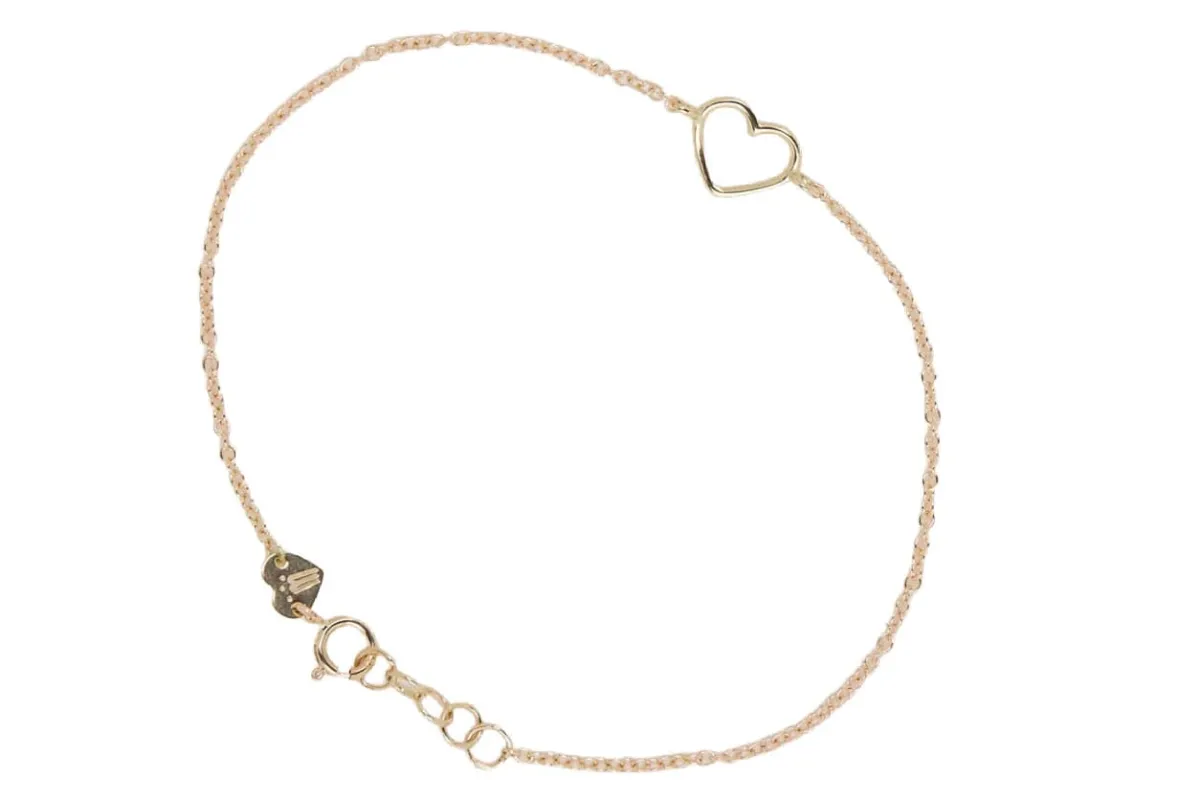 Bracelet cœur en or jaune - 17,5 cm sold by 58 Facettes