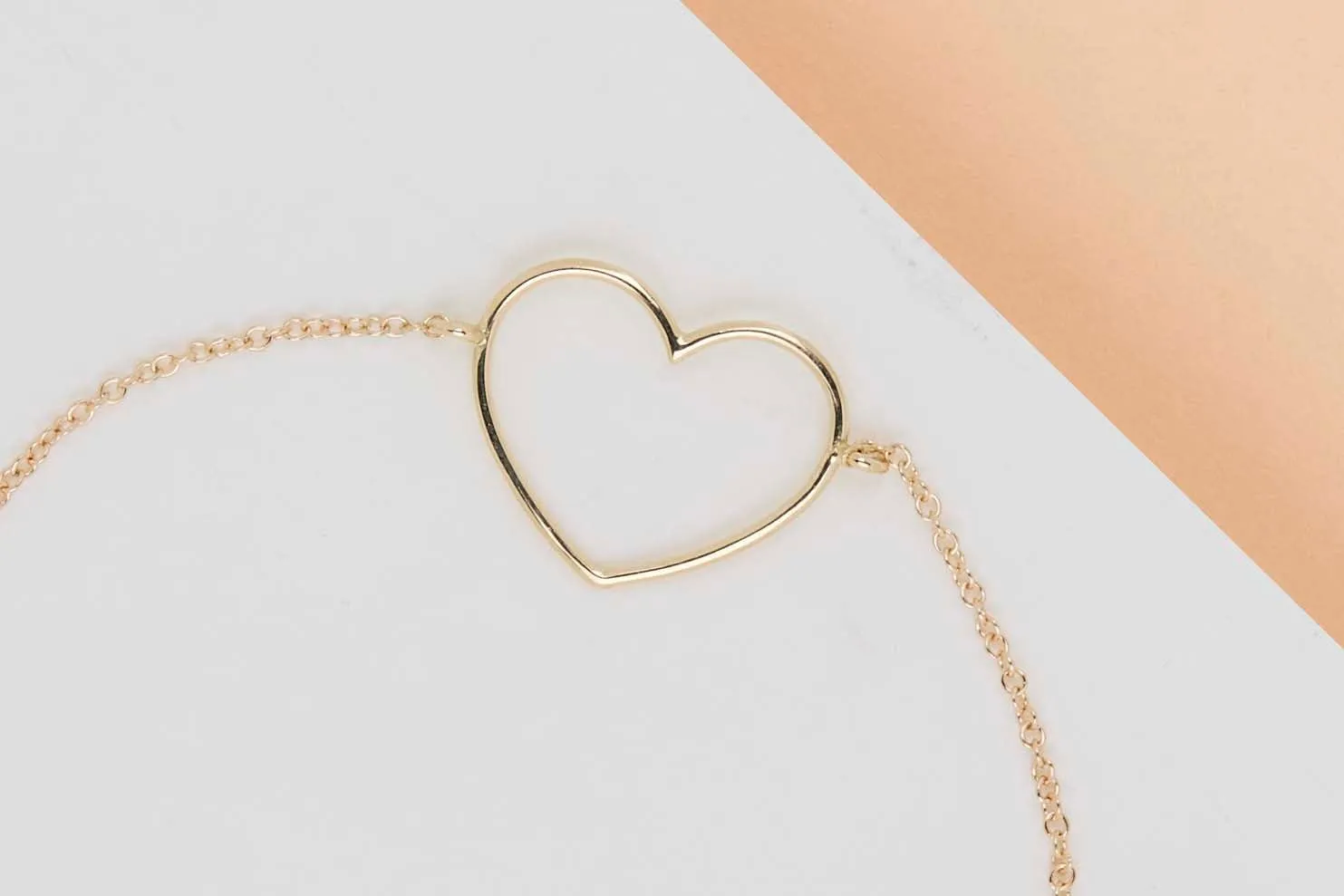 Bracelet cœur en or jaune - 17,5 cm sold by 58 Facettes product image thumbnail 2