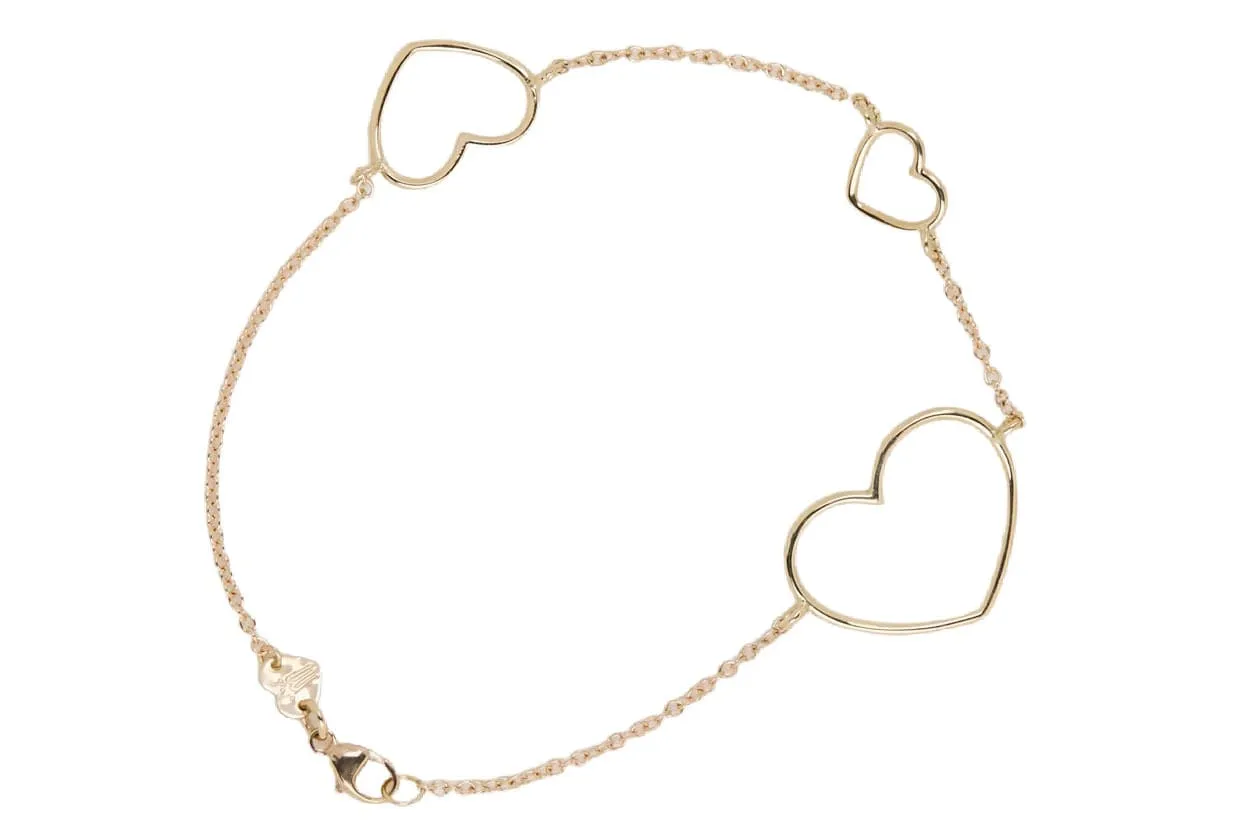 Bracelet Cœur en Or Jaune - 18 CM sold by 58 Facettes