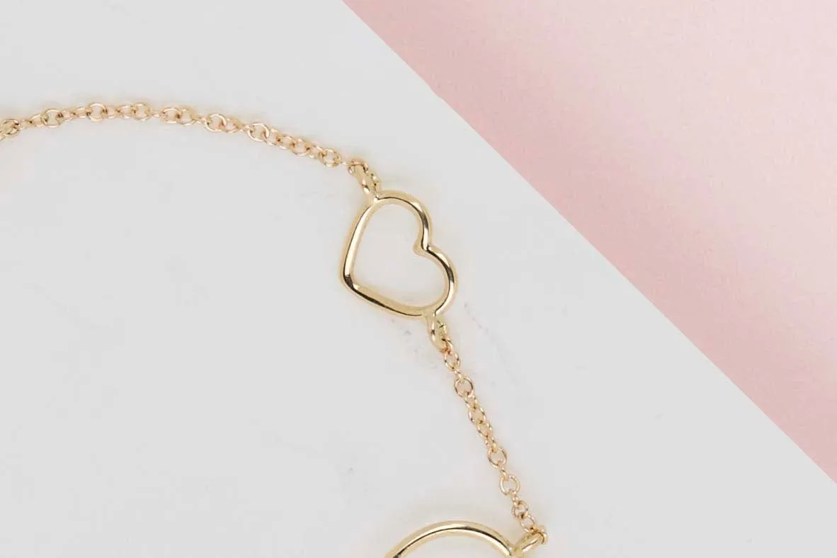 Bracelet Cœur en Or Jaune - 18 CM sold by 58 Facettes product image thumbnail 2