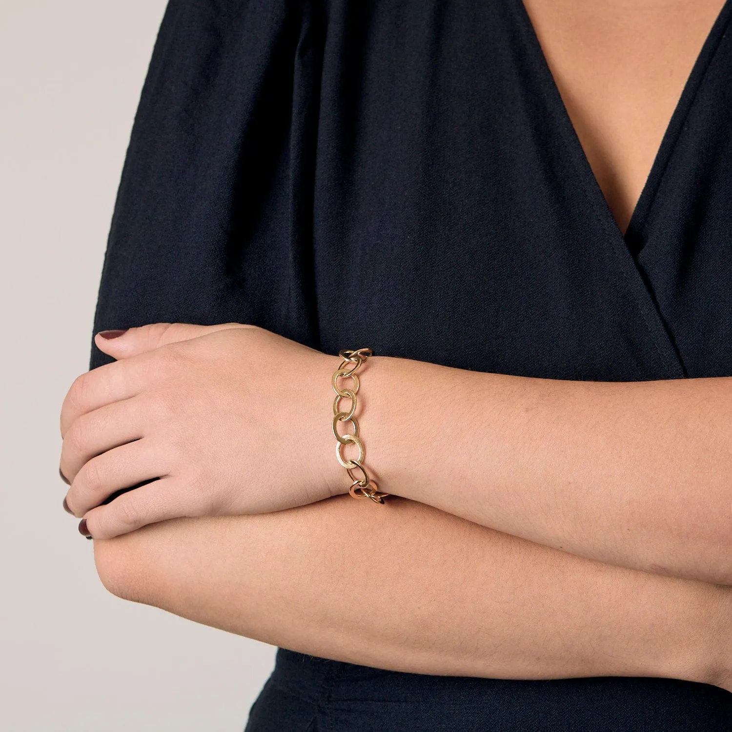 Bracelet en or jaune à maille ronde sold by 58 Facettes product image thumbnail 2