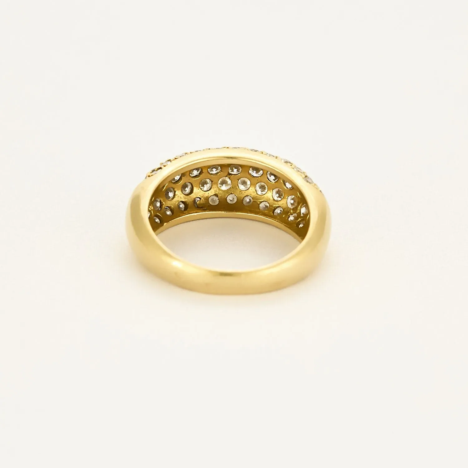 Bague - Bague bandeau en or jaune 18k et diamants sold by 58 Facettes product image thumbnail 5