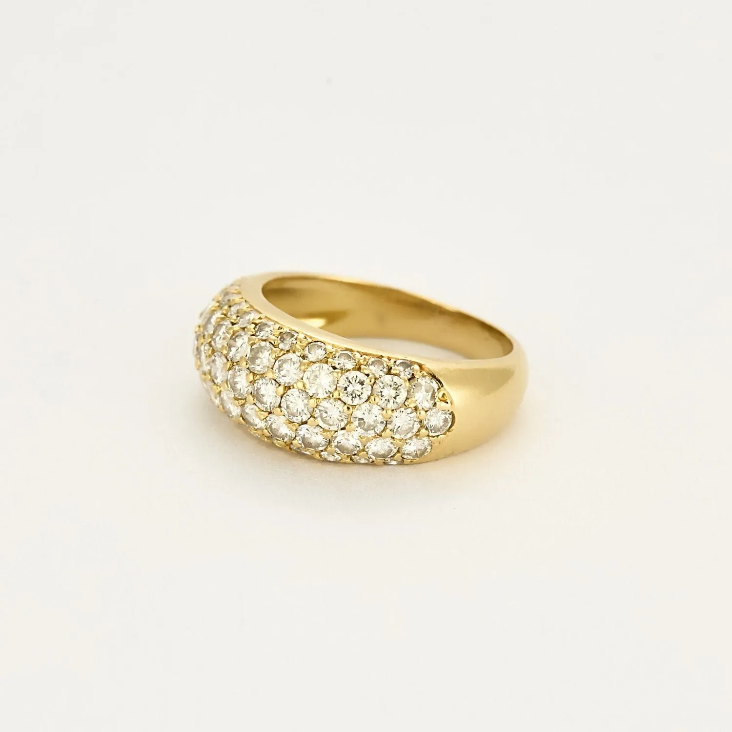 Bague - Bague bandeau en or jaune 18k et diamants sold by 58 Facettes product image thumbnail 2