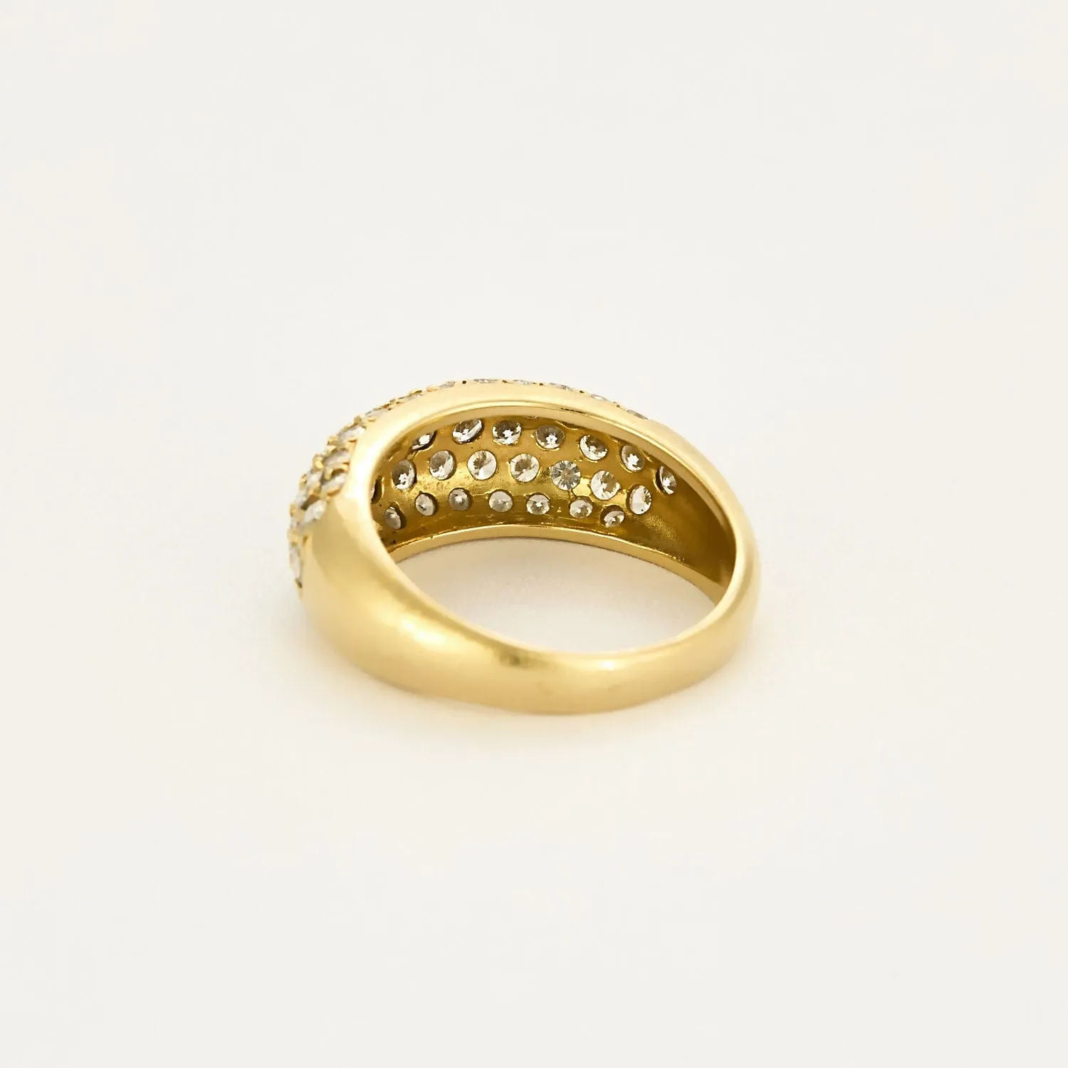 Bague - Bague bandeau en or jaune 18k et diamants sold by 58 Facettes product image thumbnail 4