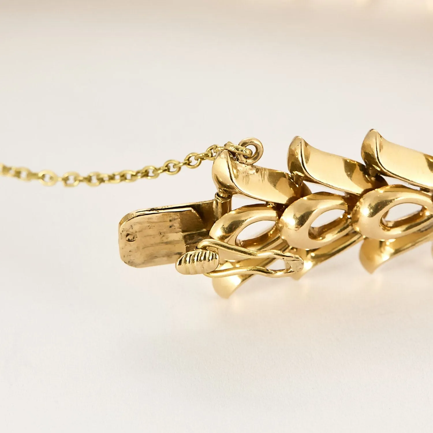 Bracelet en or jaune ajouré à maille fantaisie sold by 58 Facettes product image thumbnail 3