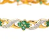 Bracelet  Or jaune, Or blanc Emeraude, Diamant sold by 58 Facettes
