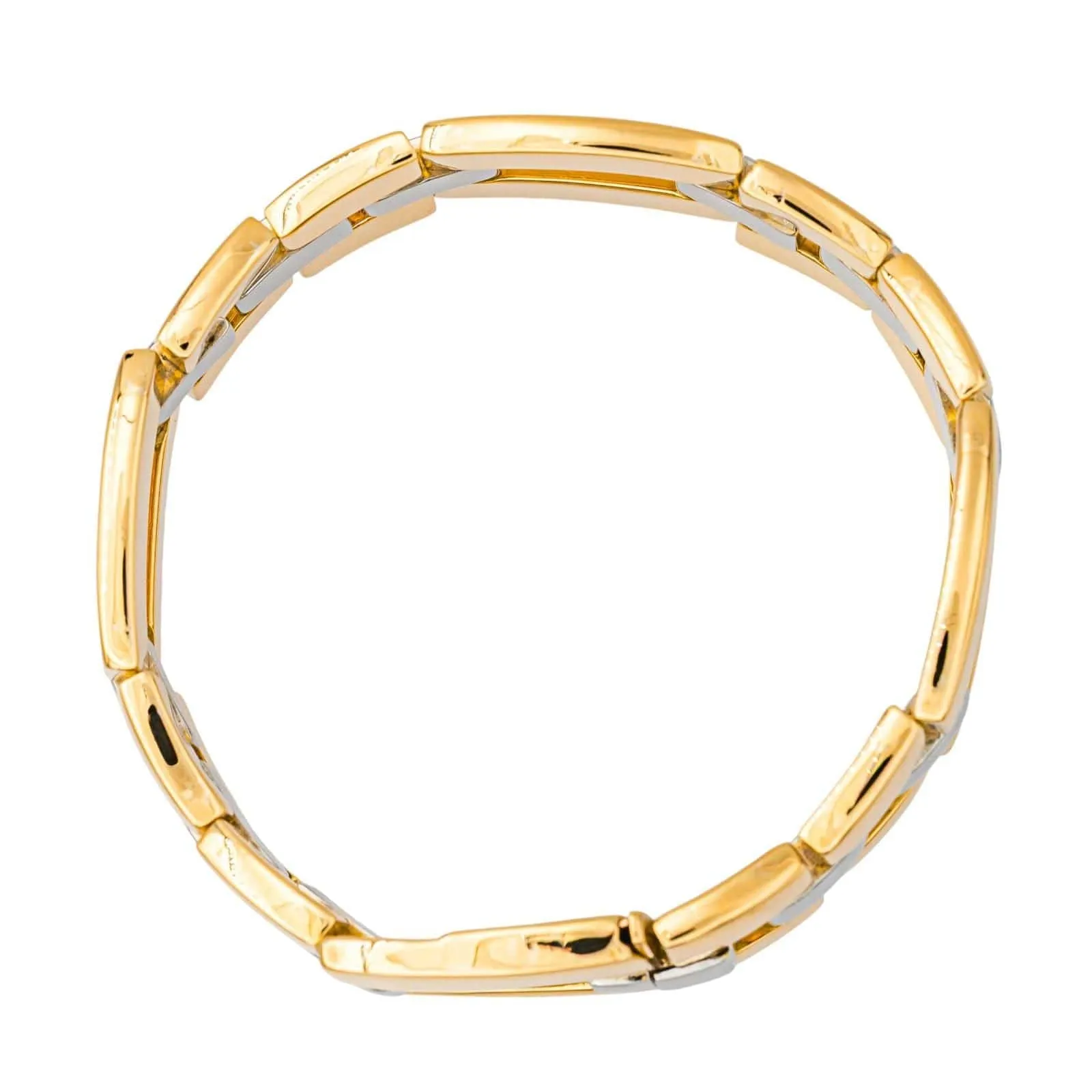 Boucheron - Bracelet tank en or jaune, blanc et rose sold by 58 Facettes product image thumbnail 4