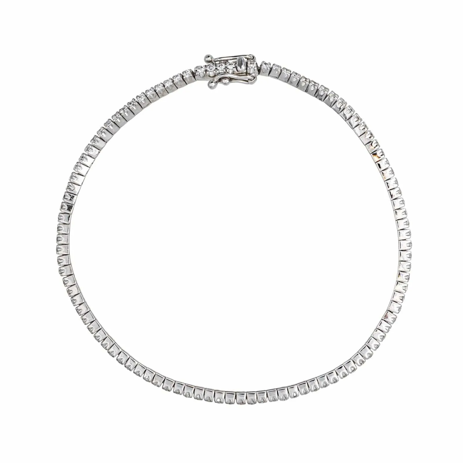 Bracelet Tennis Or blanc Diamant sold by 58 Facettes product image thumbnail 3