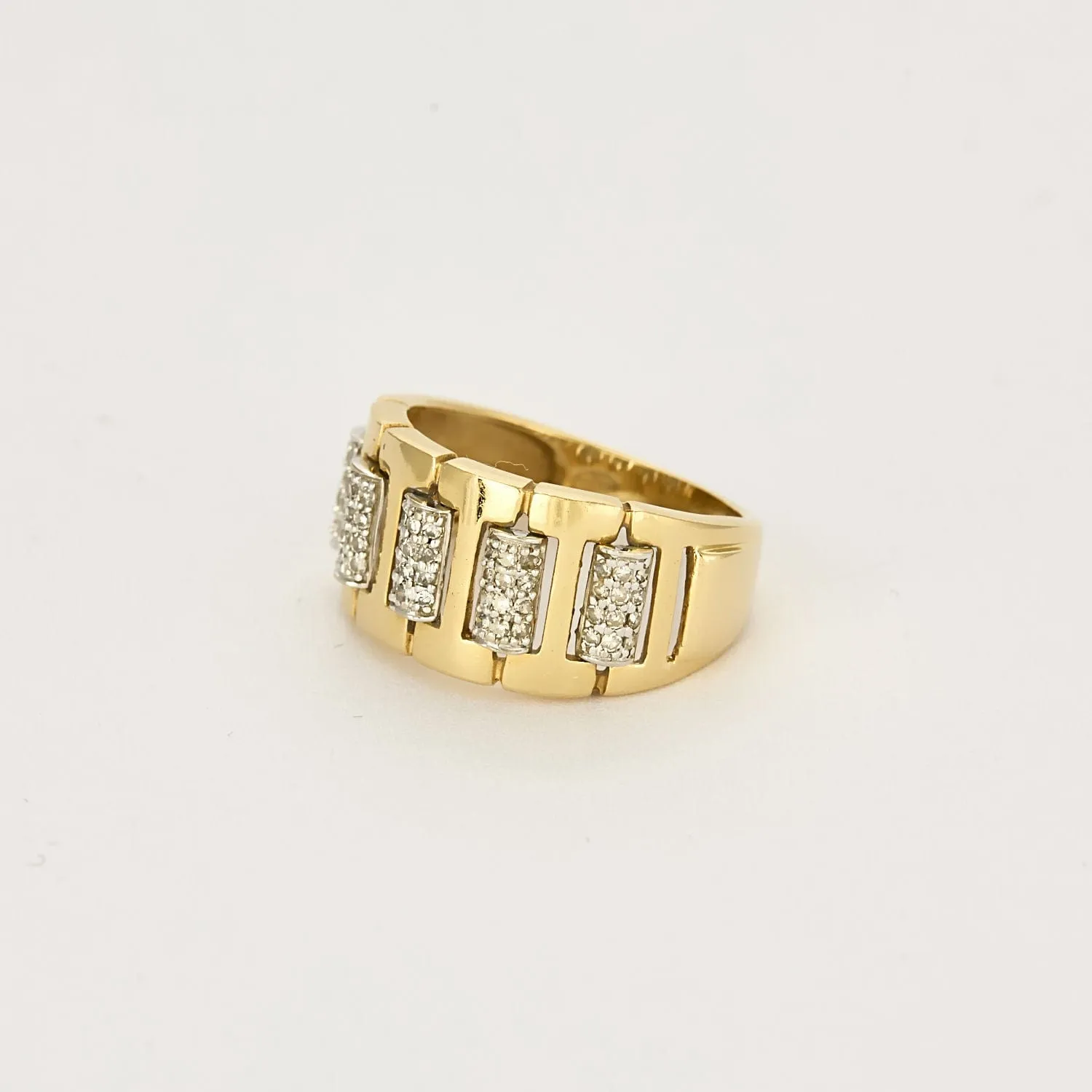 Bague en or jaune et or gris , diamants sold by 58 Facettes product image thumbnail 3