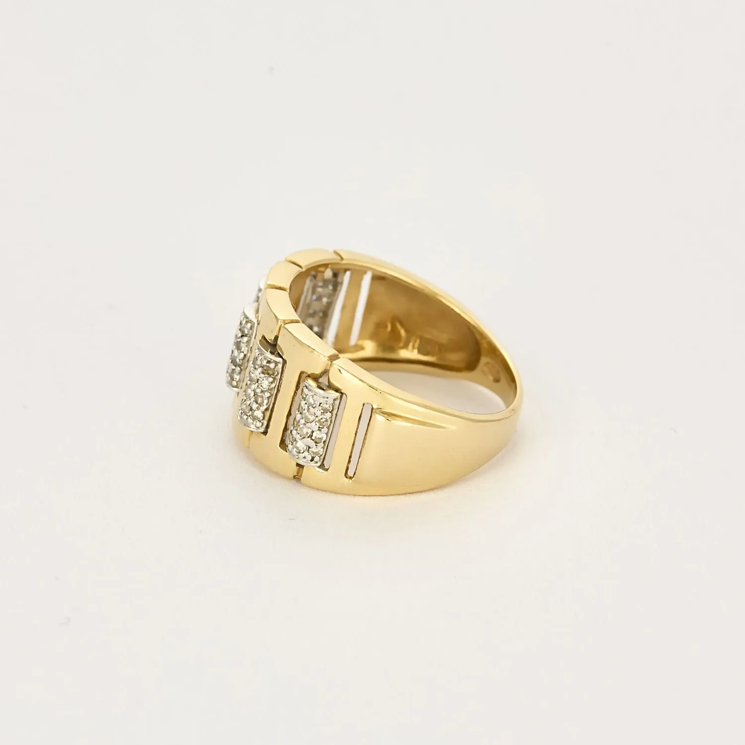 Bague en or jaune et or gris , diamants sold by 58 Facettes product image thumbnail 4