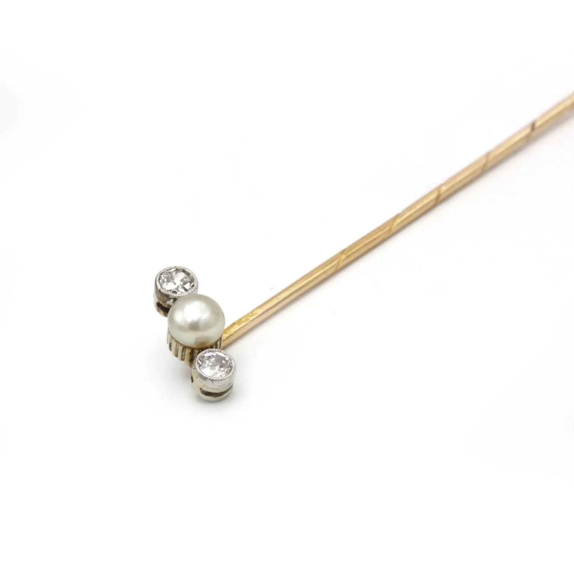 Epingle À Cravate - Or, Perle & Diamants sold by 58 Facettes product image thumbnail 2