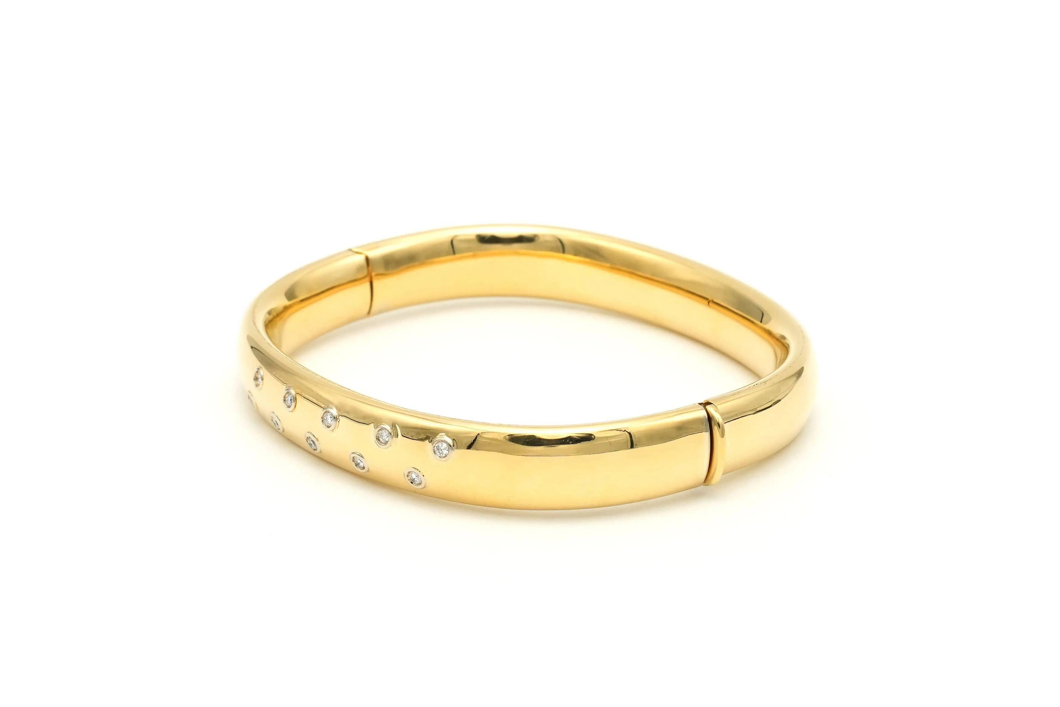 Bracelet contemporain en or jaune serti de diamants taille brillant sold by 58 Facettes product image thumbnail 2