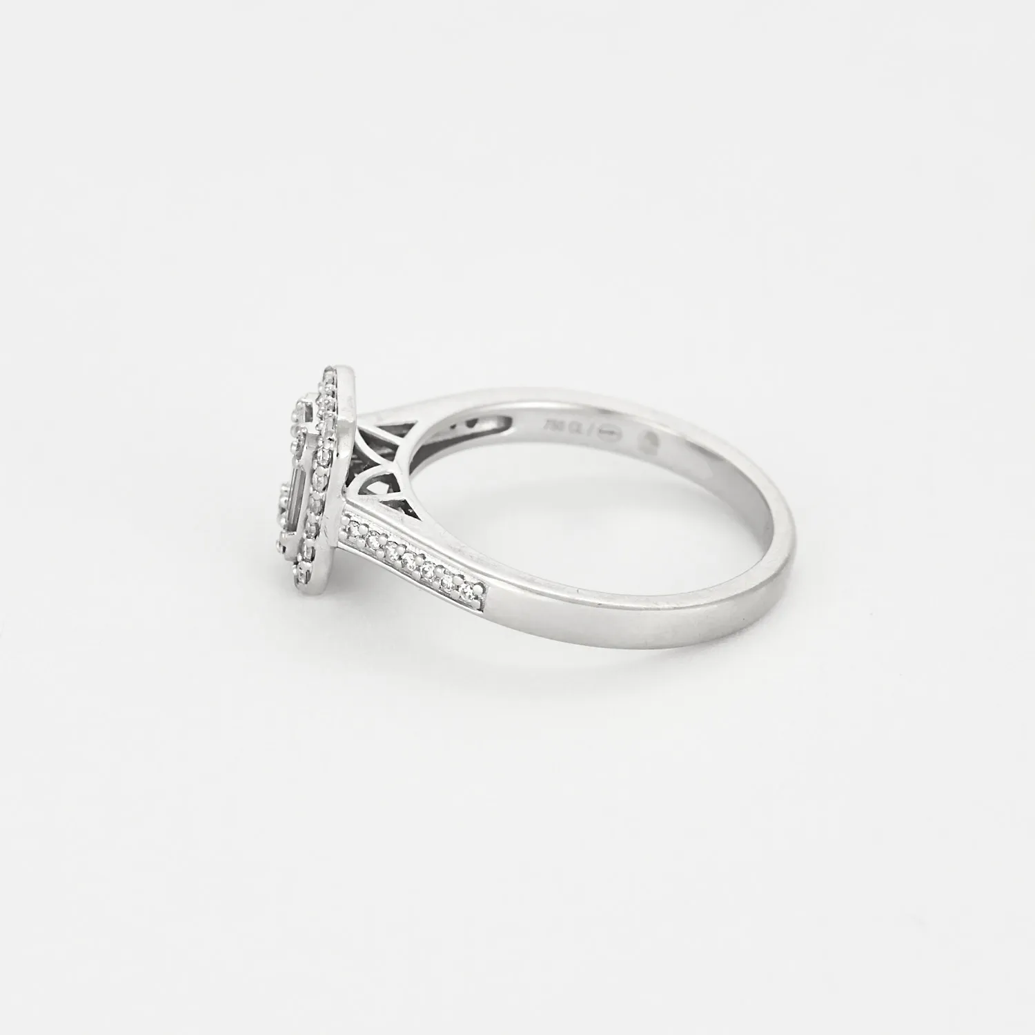 Bague solitaire en or blanc et diamants sold by 58 Facettes product image thumbnail 4