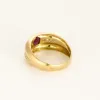 Bague bandeau en or jaune, rubis et diamants sold by 58 Facettes