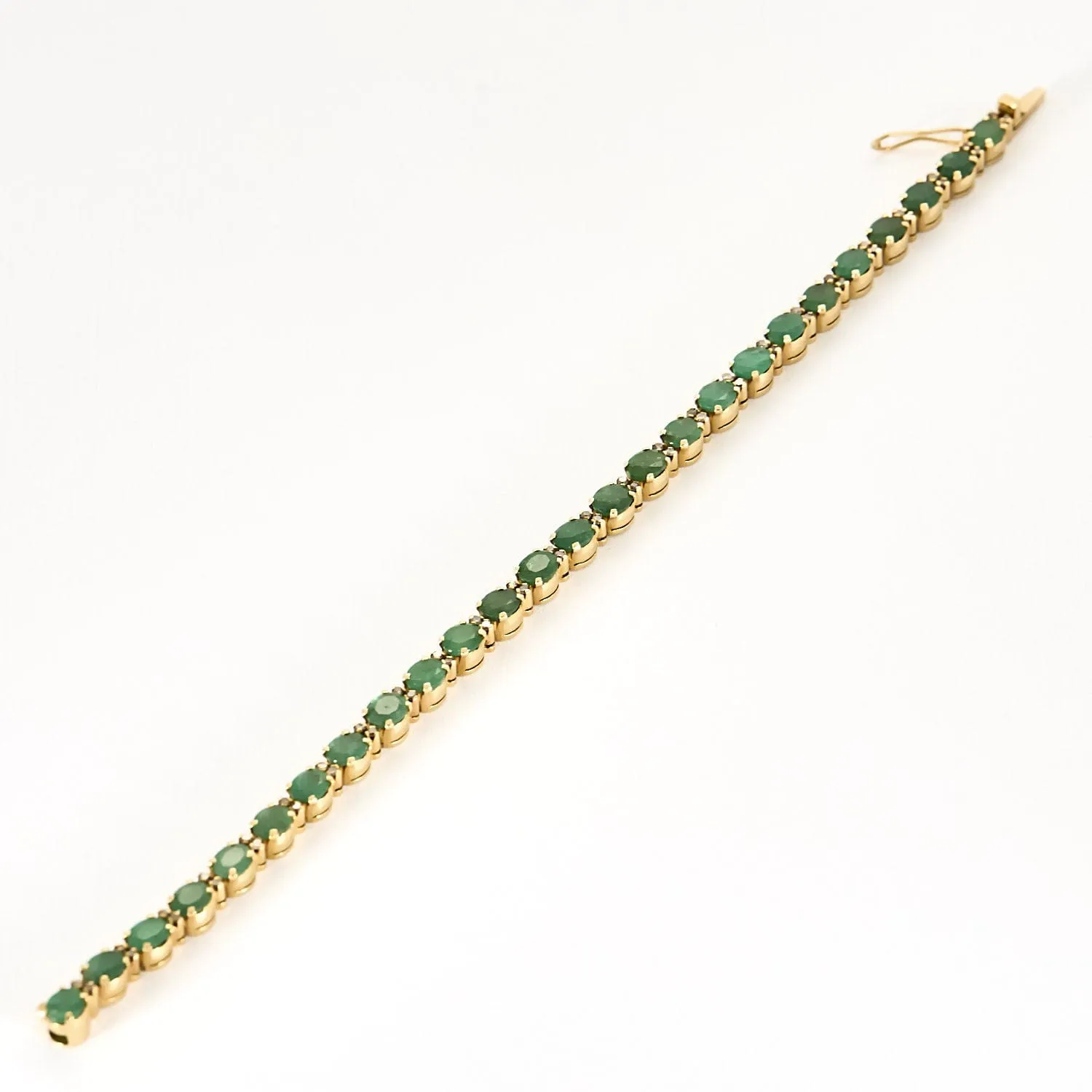 Bracelet en or jaune et émeraudes sold by 58 Facettes product image thumbnail 3