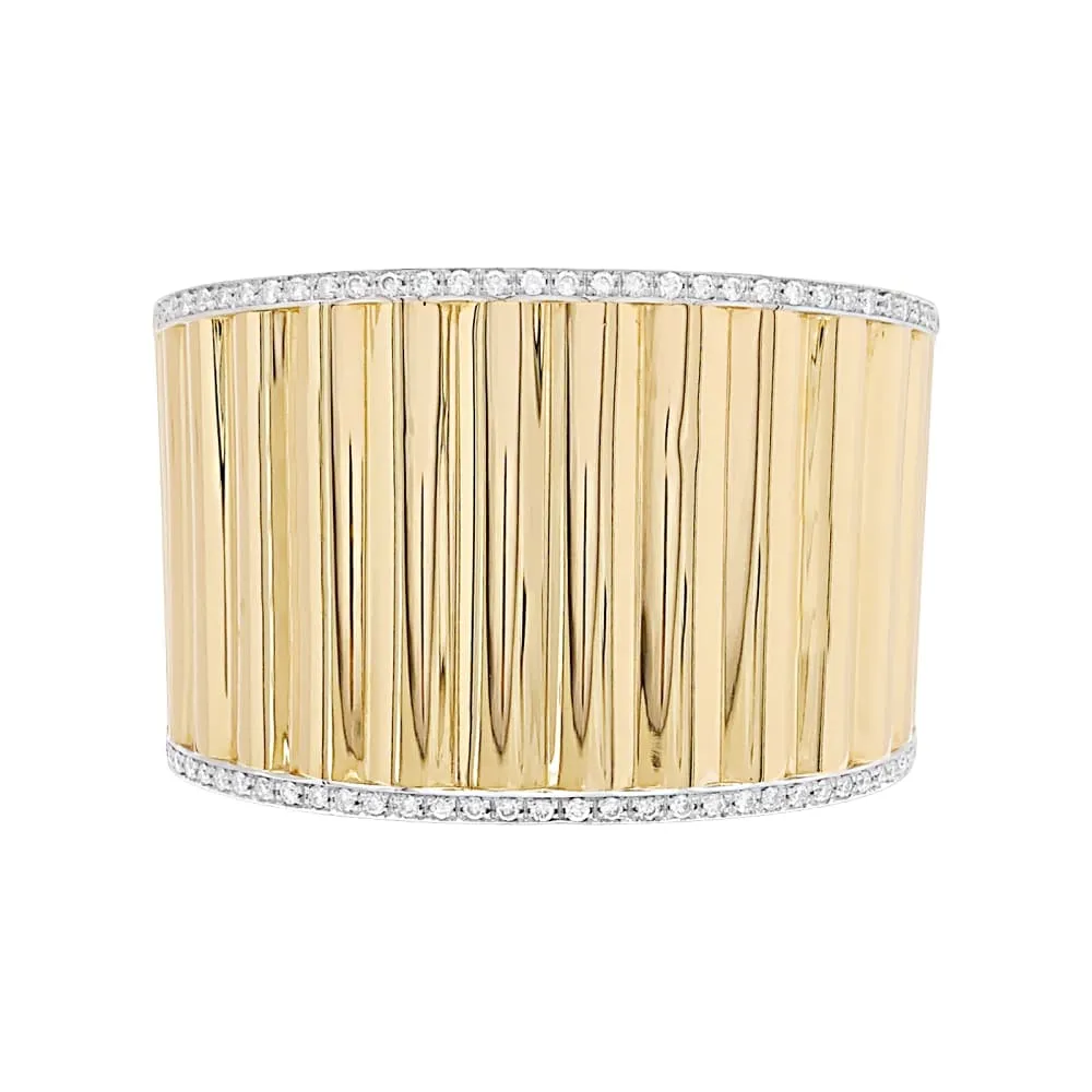 Bracelet manchette deux ors et diamants. sold by 58 Facettes product image thumbnail 2