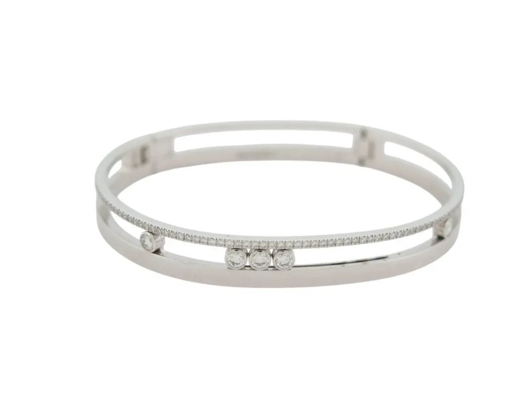 bracelet MESSIKA  move romane 6514 or blanc diamant jonc 15 cm sold by 58 Facettes