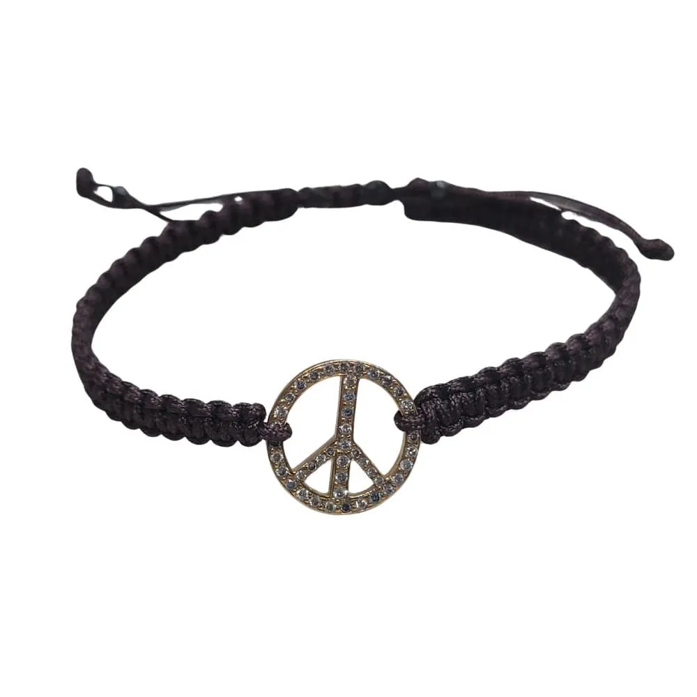 Bracelet symbole de paix en or et diamant sold by 58 Facettes