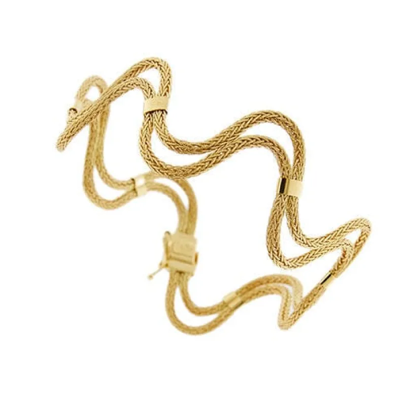 Bracelet vague en or jaune sold by 58 Facettes