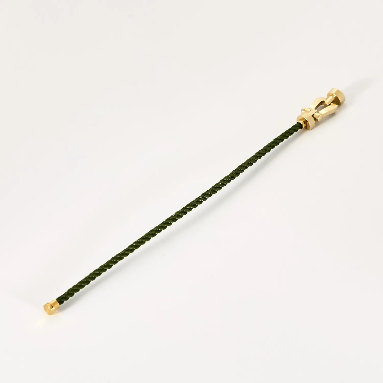 FRED - FORCE 10 - Moyen modèle - Bracelet en or jaune et cordon torsadé en acier vert sold by 58 Facettes product image thumbnail 5