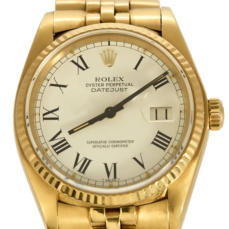 ROLEX - Date perpetual Datejust - Montre en or jaune à boitier rond à mouvement automatique sold by 58 Facettes