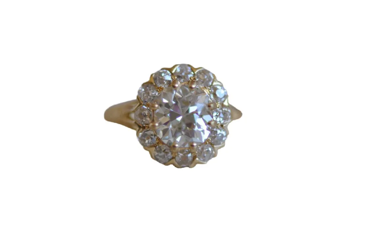 Antique yellow gold diamond ring sold by 58 Facettes