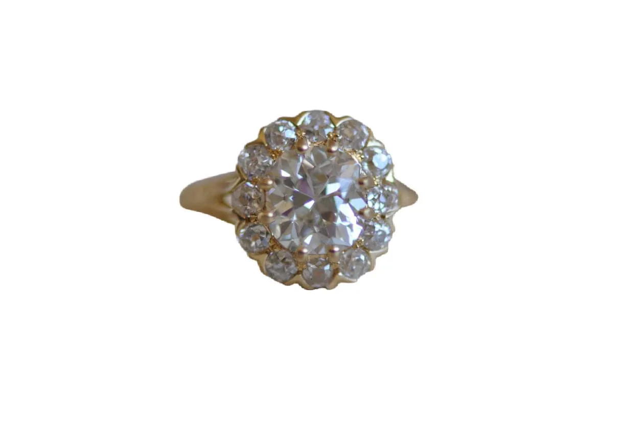 Antique yellow gold diamond ring sold by 58 Facettes