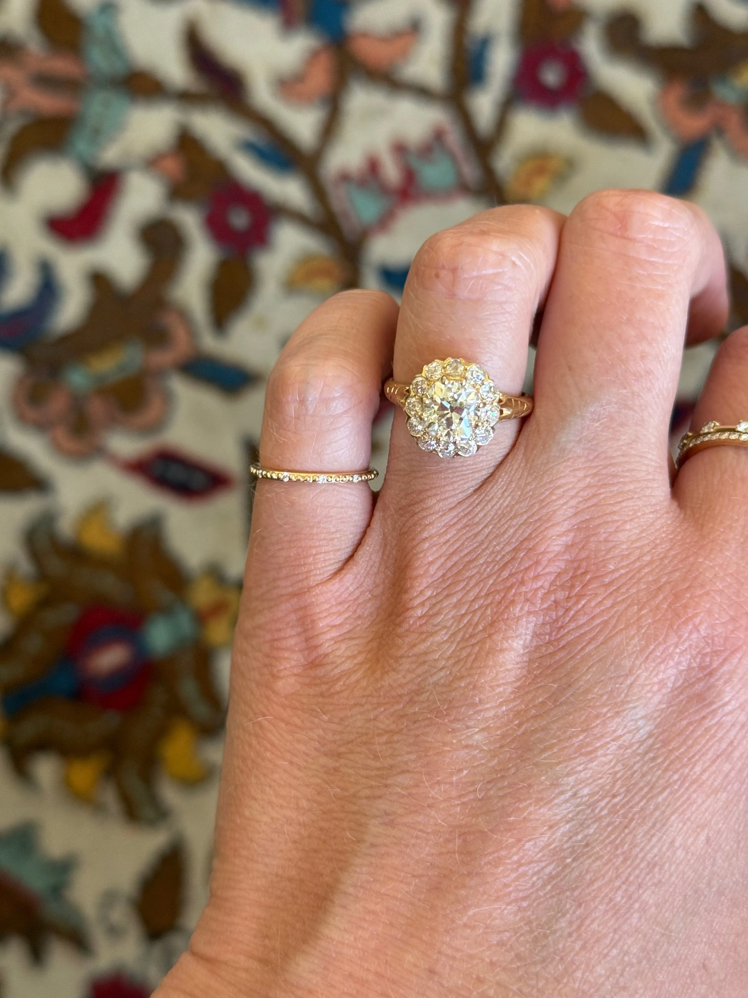 Antique yellow gold diamond ring sold by 58 Facettes product image thumbnail 2