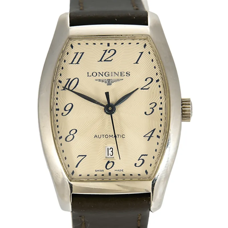 LONGINES - Evidenza - Montre acier à boitier tonneau à mouvement automatique. made by 58 Facettes