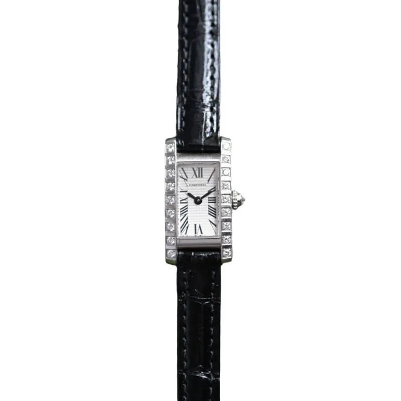 CARTIER - Montre Tank Allongée Mini or blanc sold by 58 Facettes