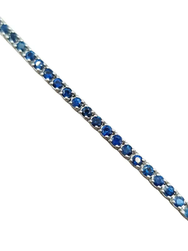 Bracelet tennis saphir en or blanc sold by 58 Facettes