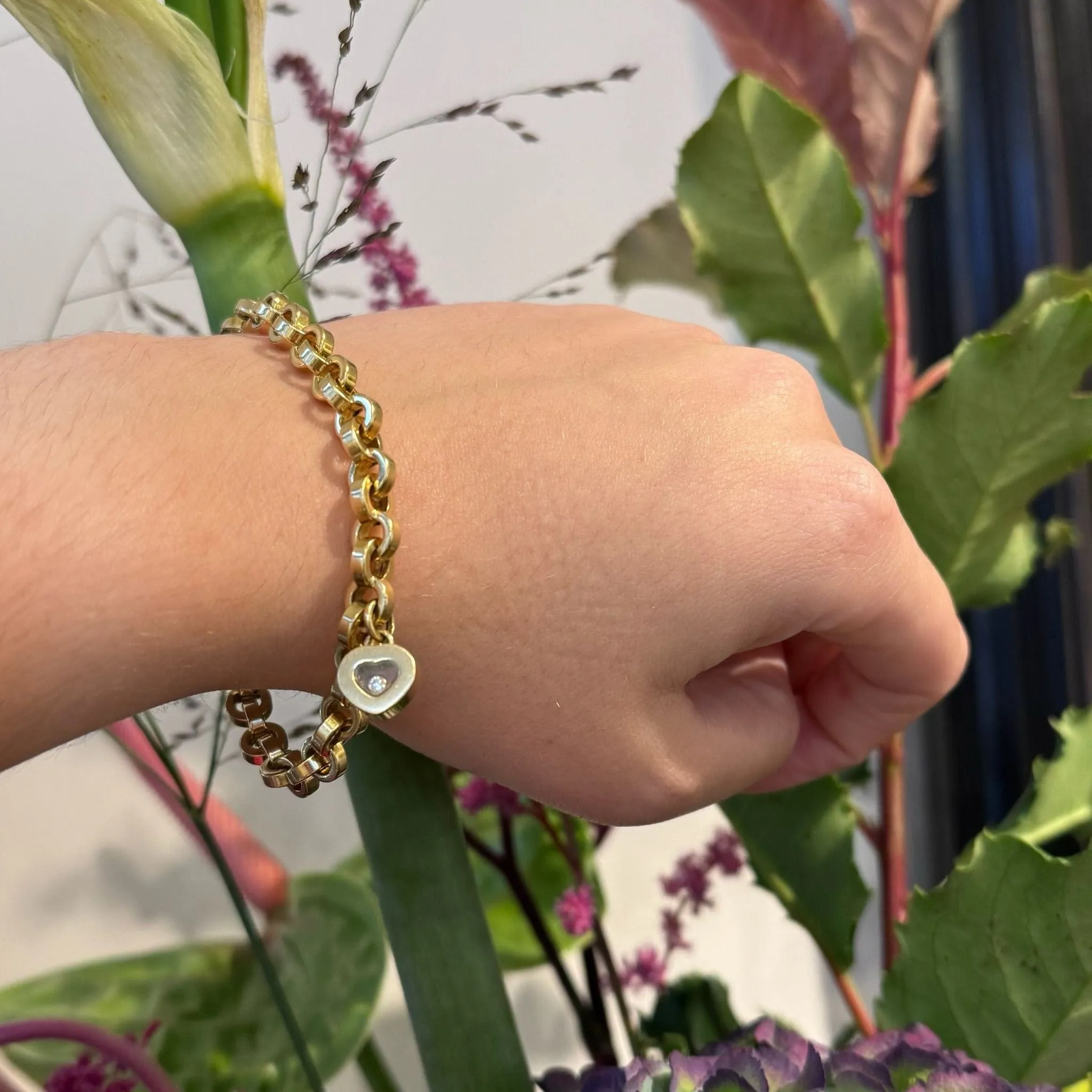 CHOPARD - Bracelet à breloques Happy Diamonds en or jaune sold by 58 Facettes product image thumbnail 2