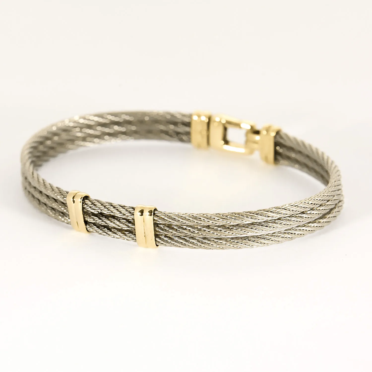 FRED - Force 10 - Bracelet en acier et or jaune sold by 58 Facettes product image thumbnail 3