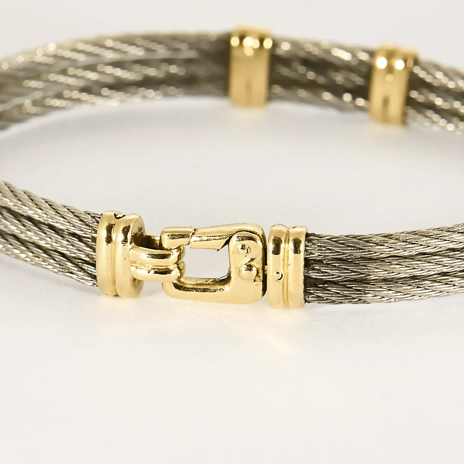 FRED - Force 10 - Bracelet en acier et or jaune sold by 58 Facettes product image thumbnail 4
