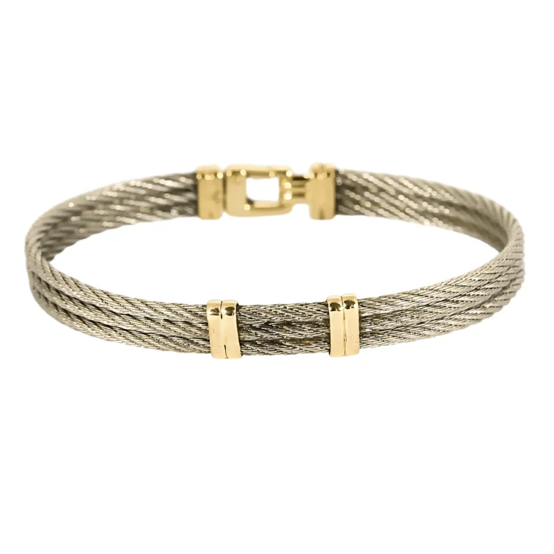 FRED - Force 10  - Bracelet en acier et or jaune sold by 58 Facettes